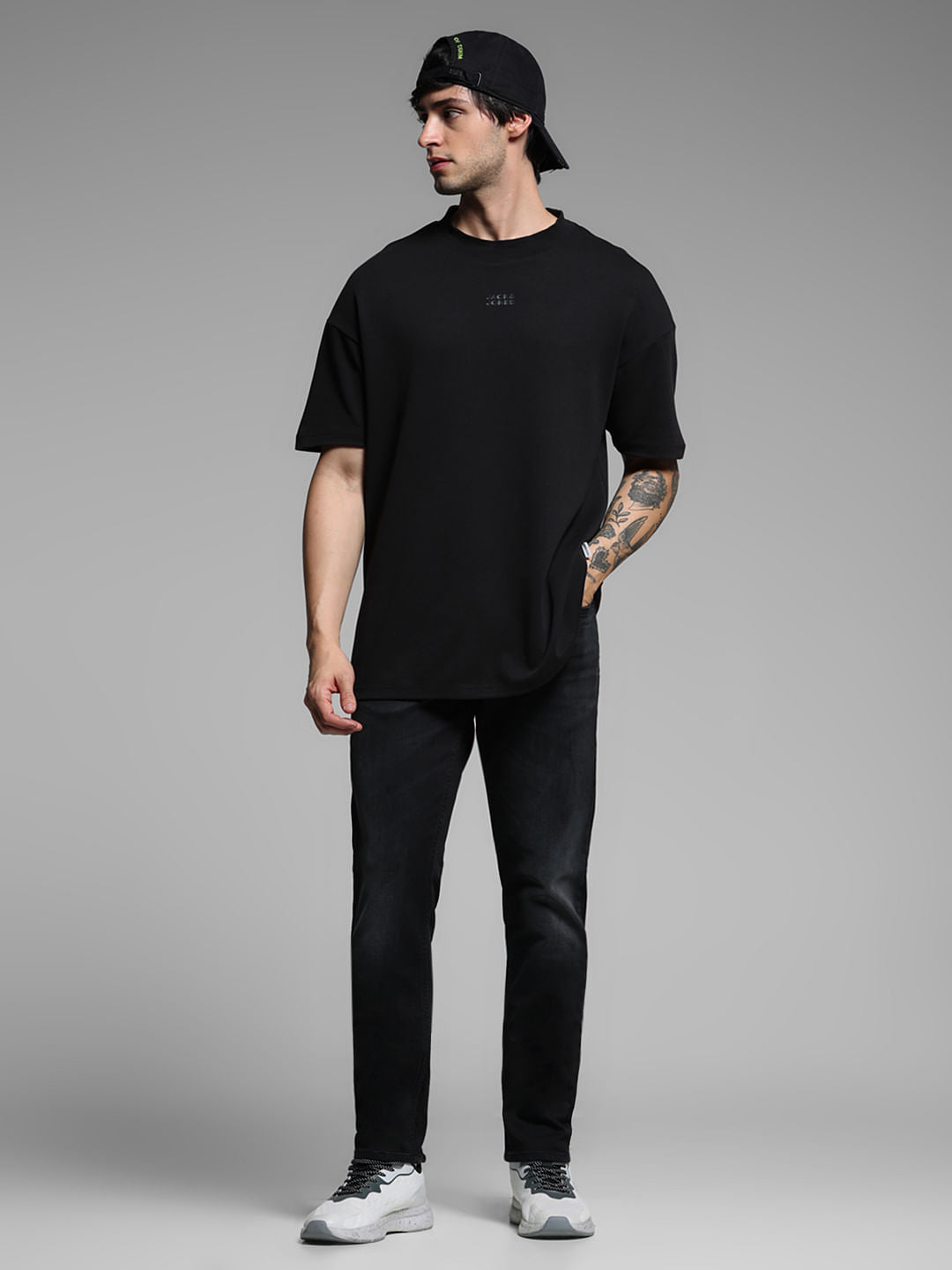 Black Low Rise Knitted Slim Fit Jeans