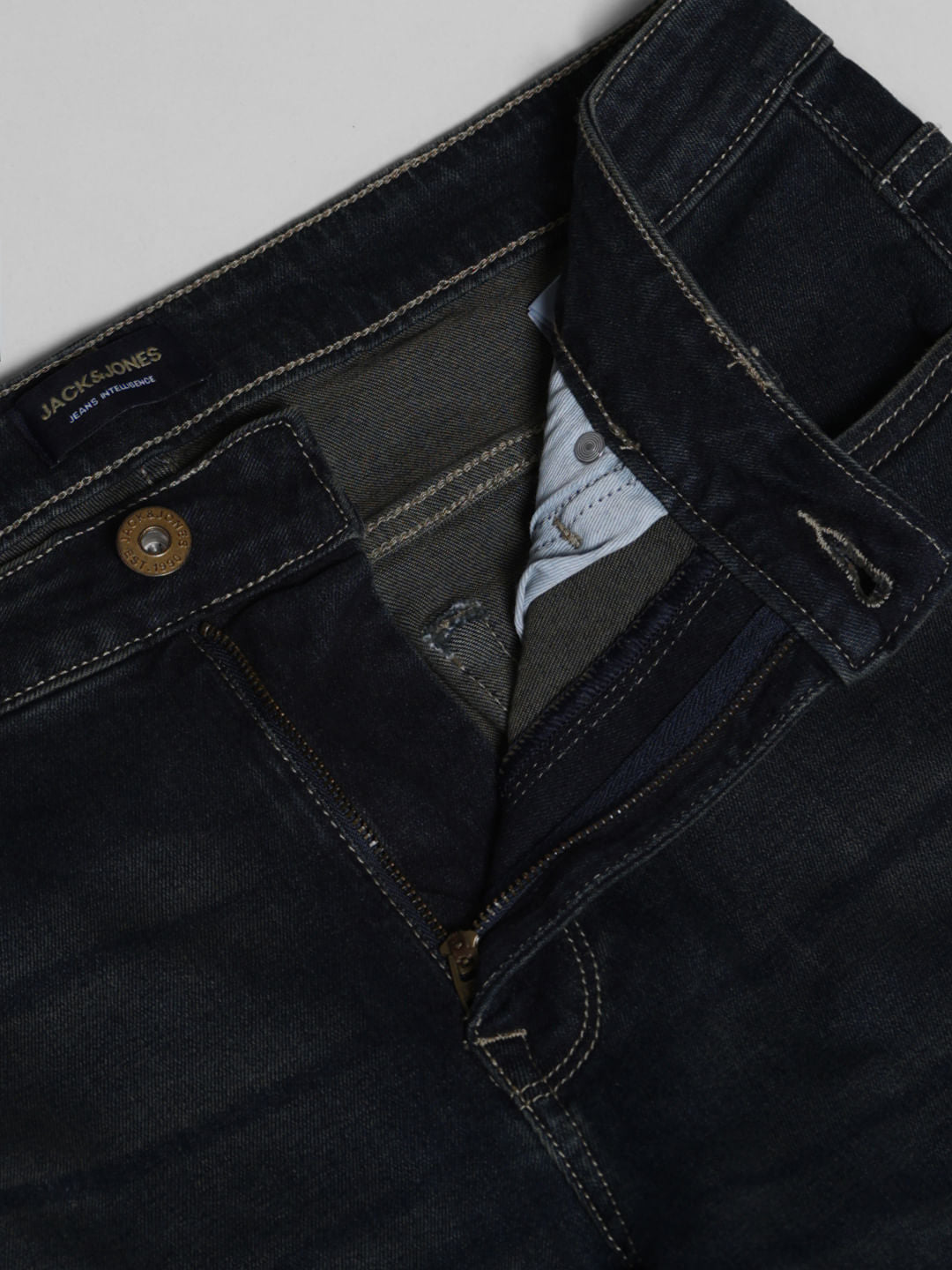 Dark Blue Distressed Clark Regular Fit Jeans