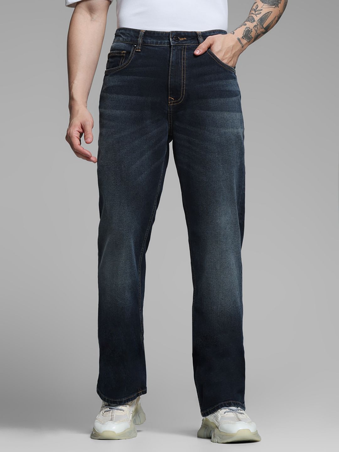Dark Blue High Rise Cliff Bootcut Jeans - 28/30