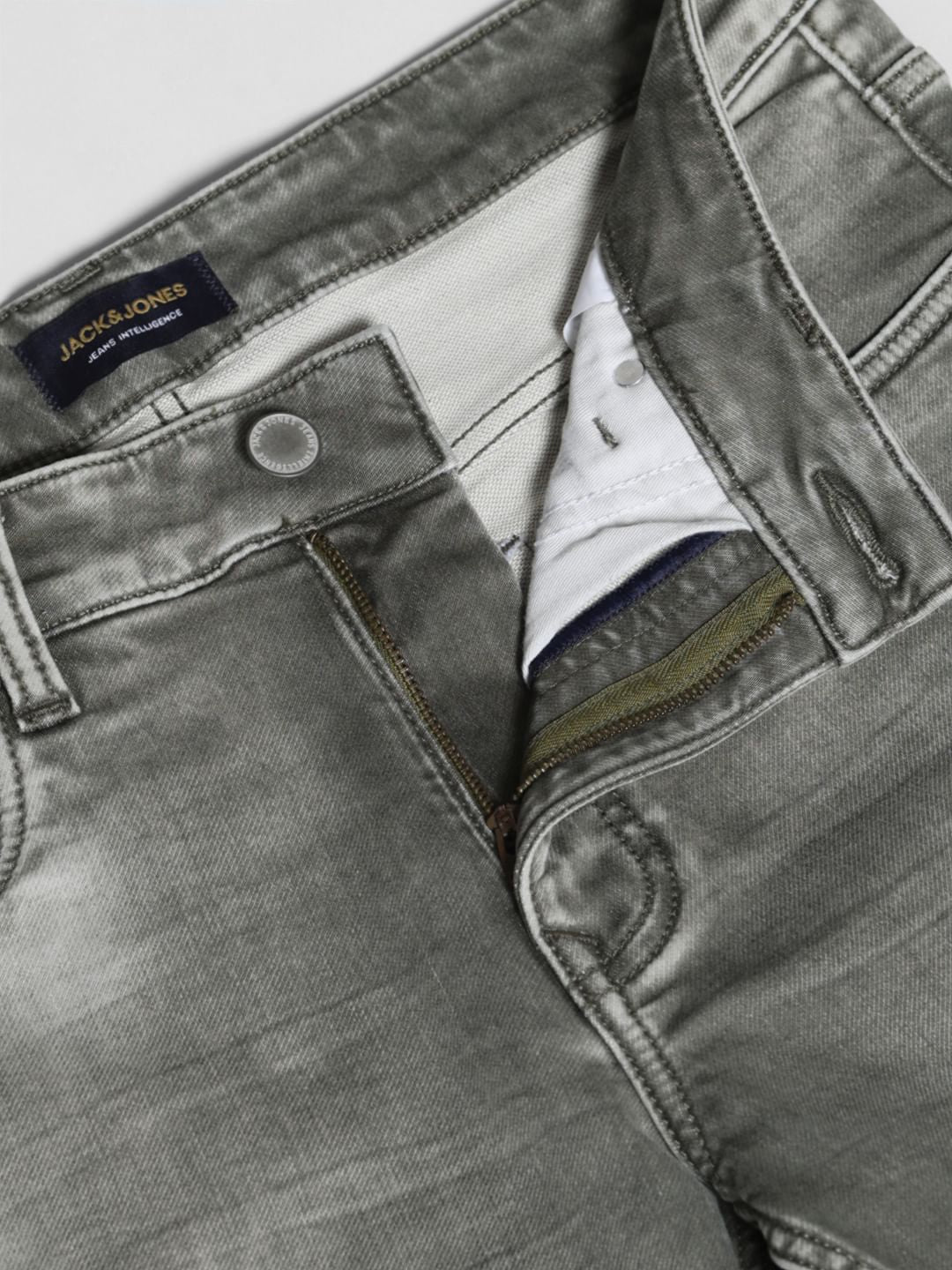 Grey Low Rise Glenn Knitted Slim Fit Jeans