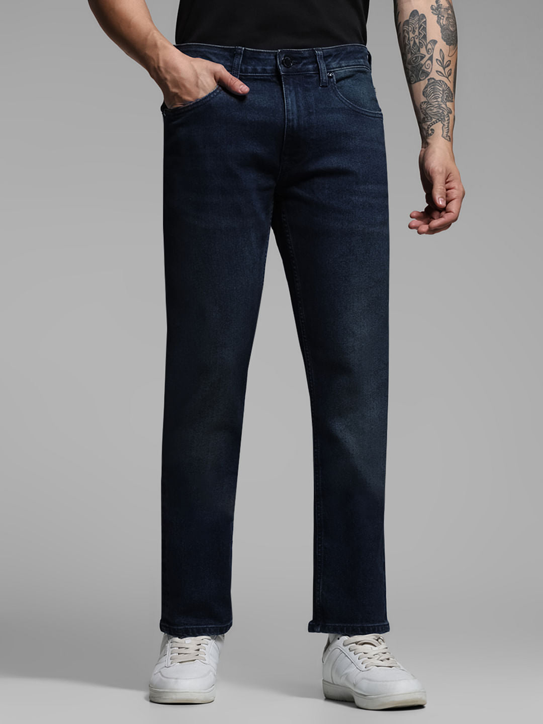 Blue Washed Clark Regular Fit Jeans - 28/30