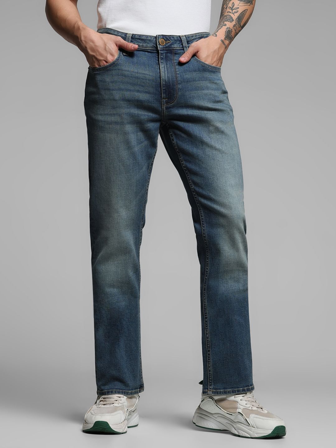 Blue Washed Clark Regular Fit Jeans - 28/30