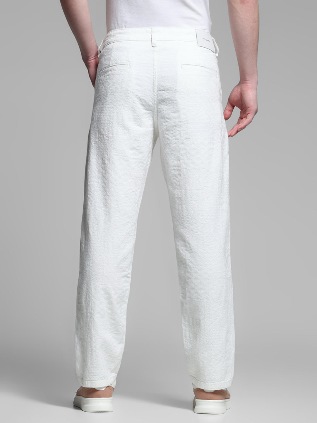 White Low Rise Ace Anti Fit Jeans