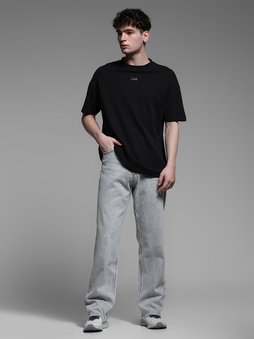 GREY HIGH RISE DARIO LOOSE FIT JEANS