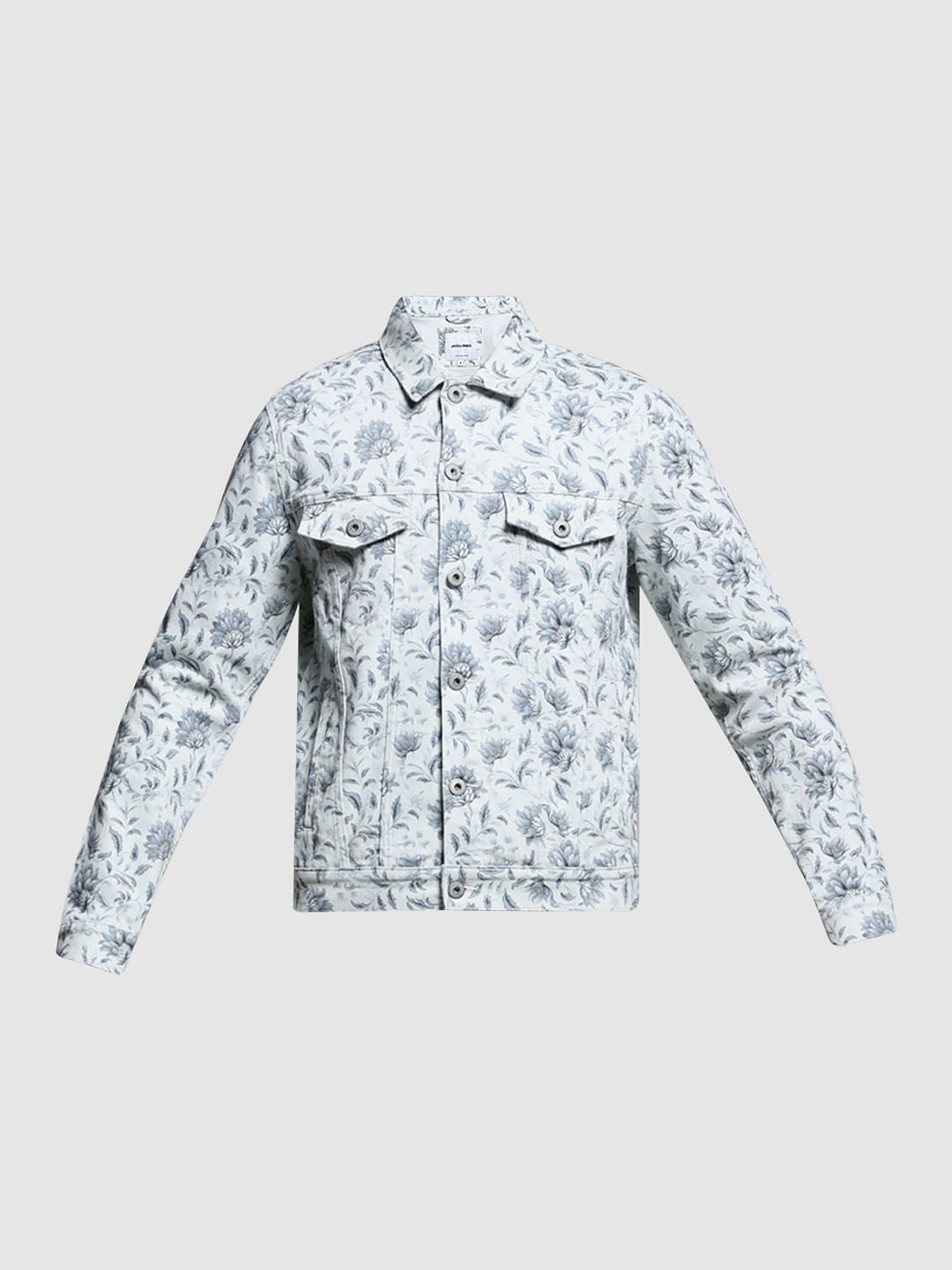White Floral Print Co-ord Set Jacket
