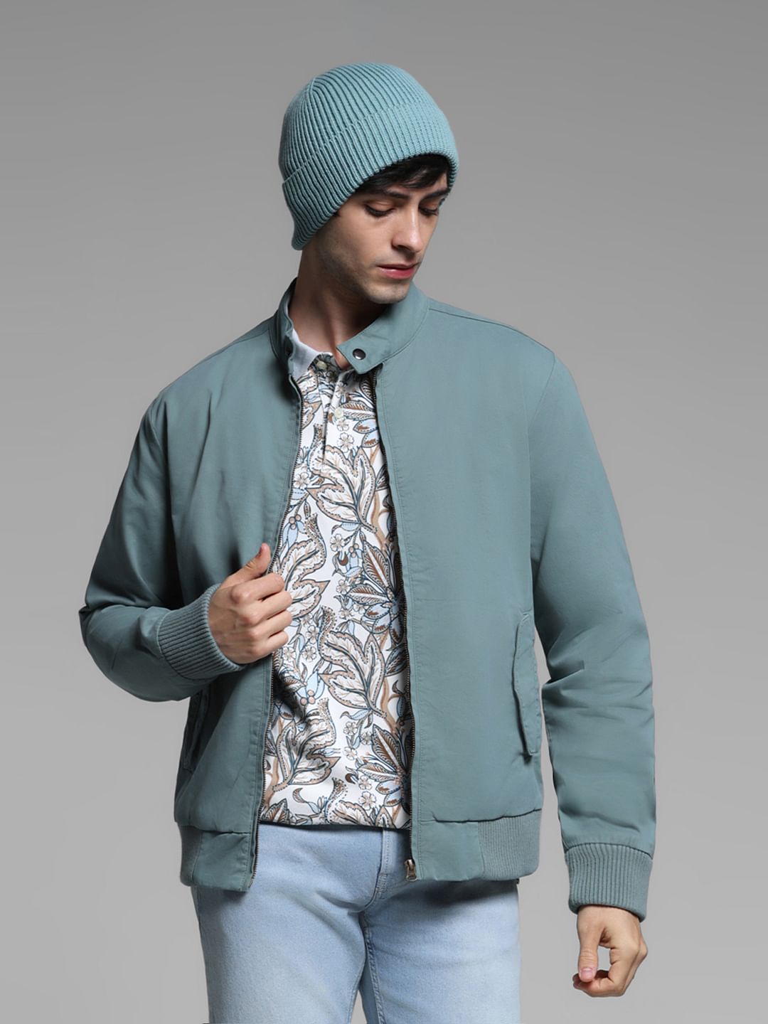 Sage Green Bomber Jacket - S