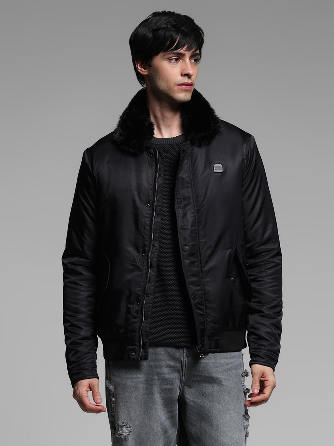 ジャケット・アウター OG LABEL FAUX FUR DOWN JACKET BLACK S Black Eye Patch OG LABEL FAUX FUR DOWN JACKET ブラックアイパッチの