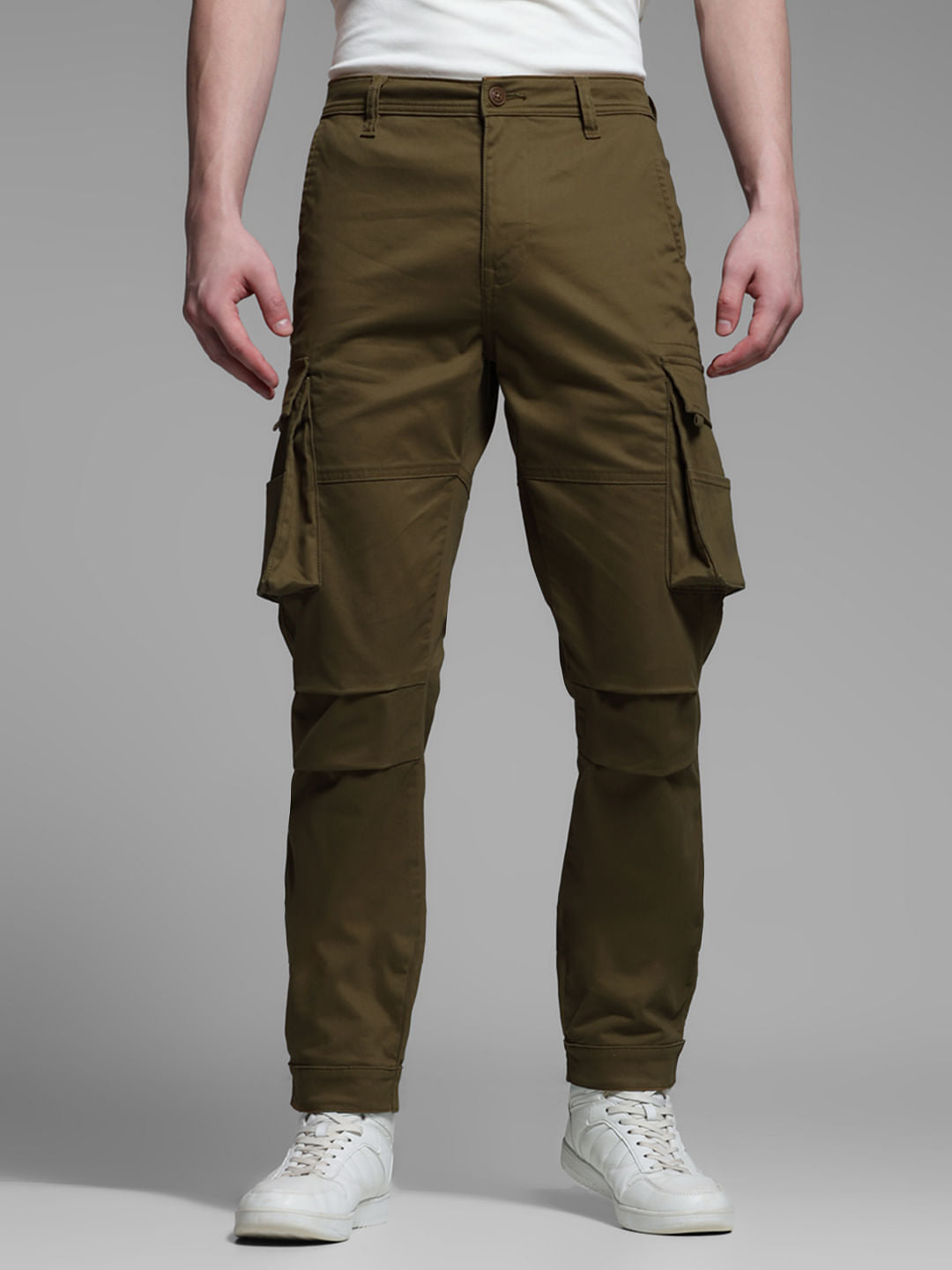 BROWN HIGH RISE CARGOS - 28/30