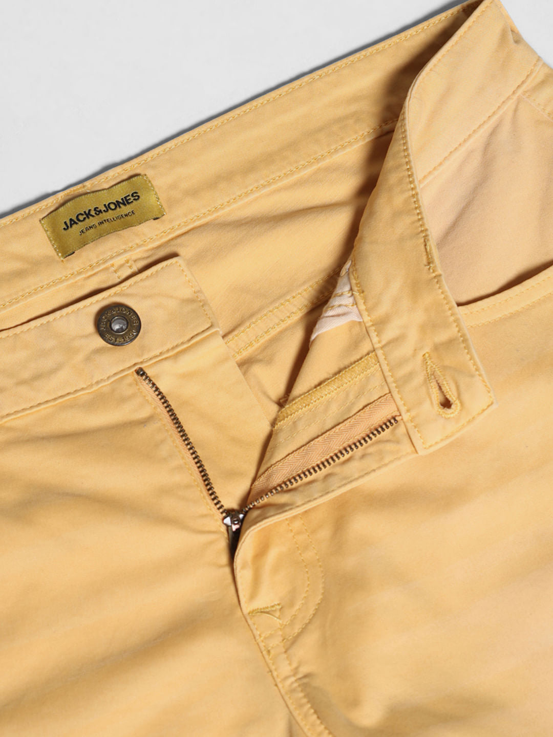 Golden Yellow Low Rise Denim Shorts