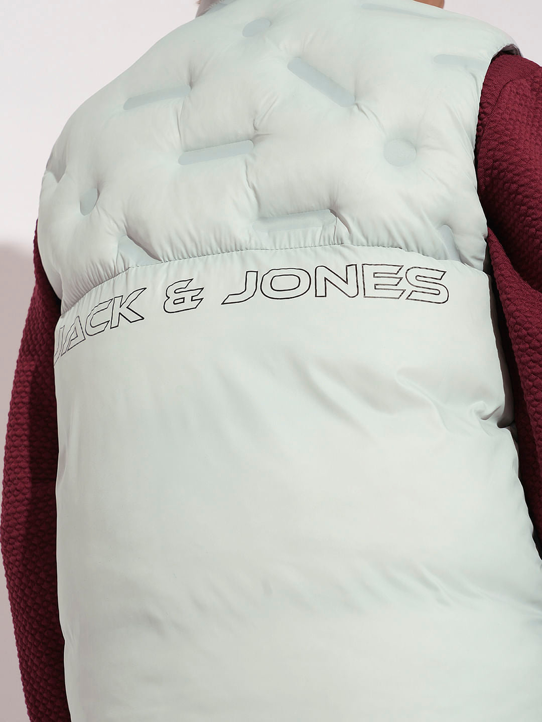 Boys Pearl Blue Sleeveless Puffer Jacket