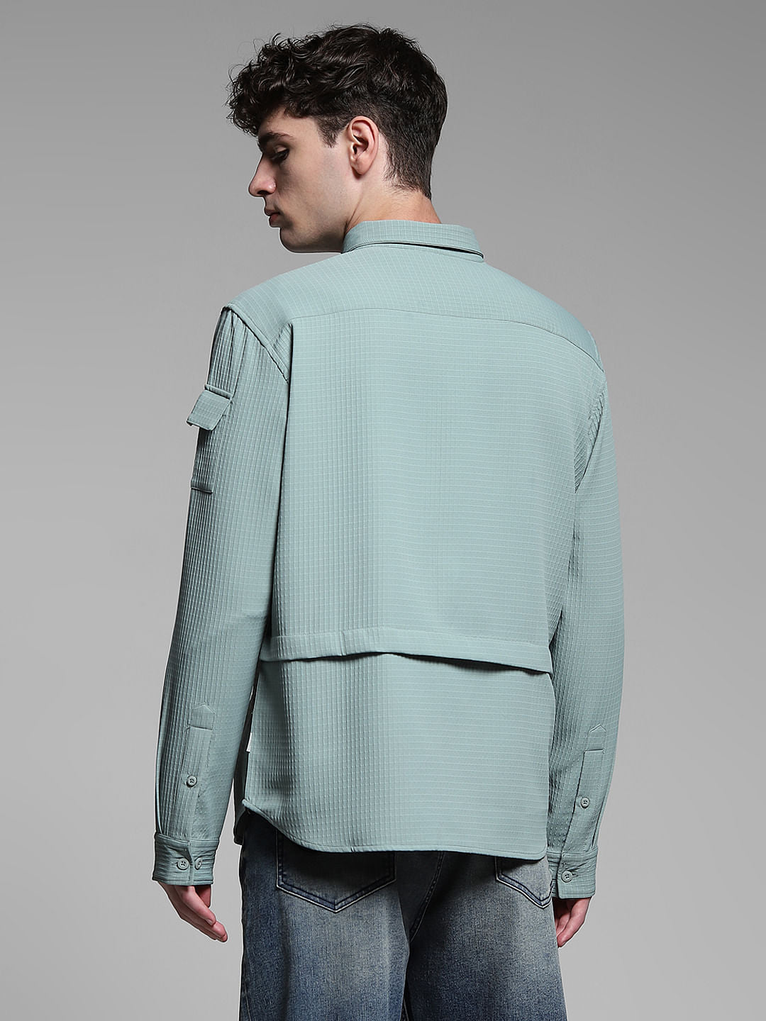 Iceberg Green Patch Pocket Oversized Shirt