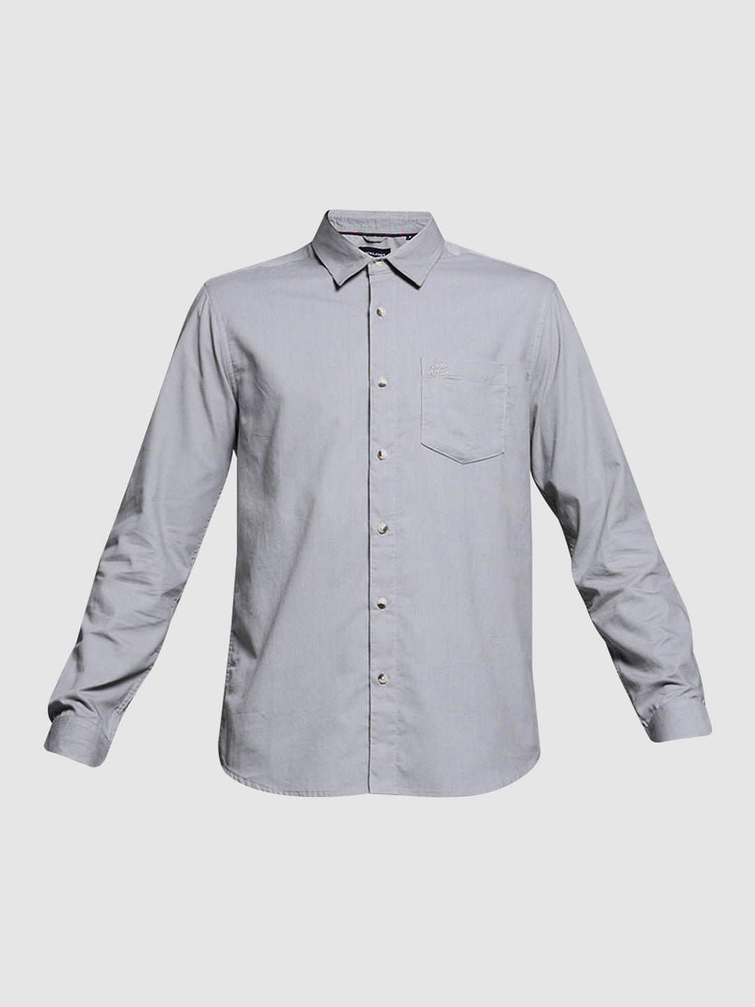 Grey Cotton Full Sleeves Shirt