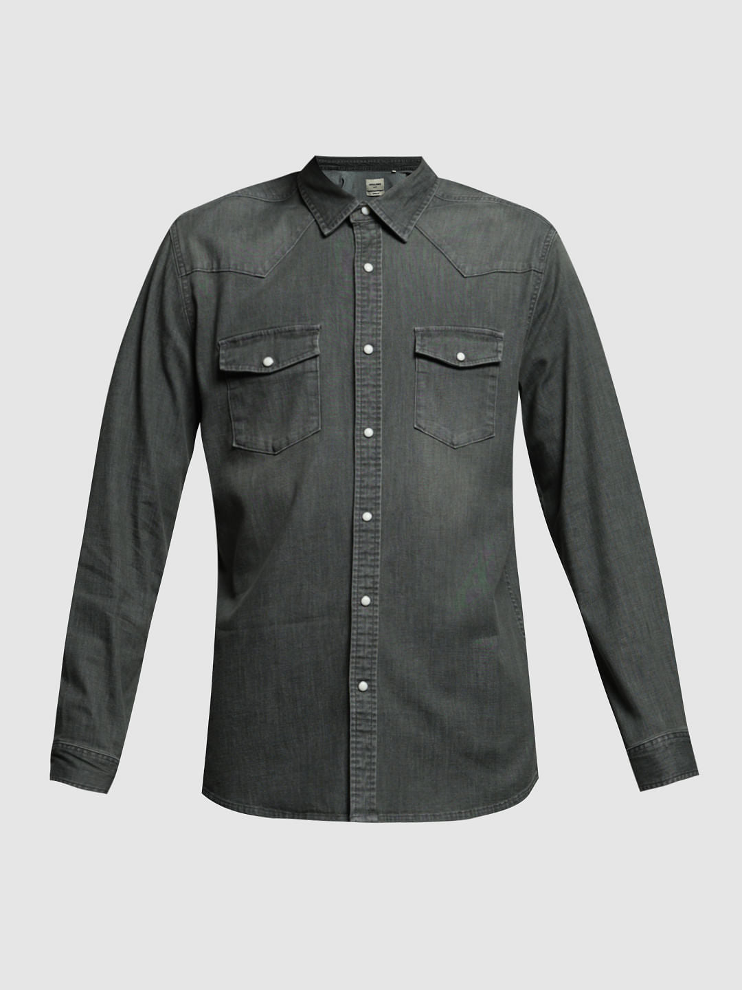 GREEN FADED FULL SLEEVES SHIRT