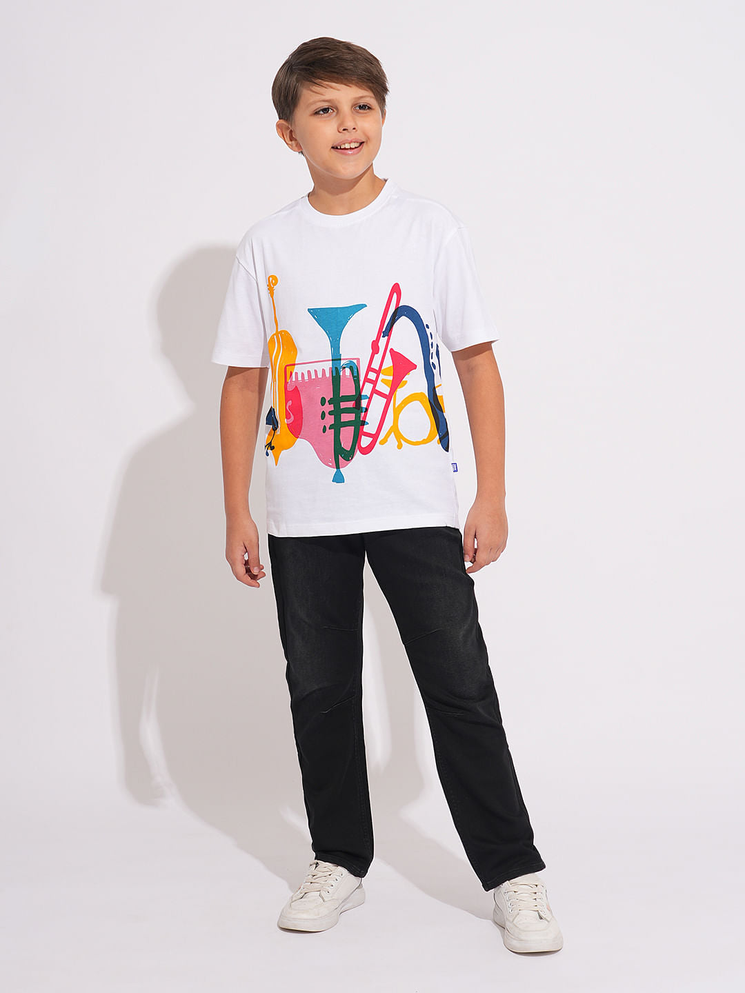 Black Knitted Drawstring Regular Fit Jeans