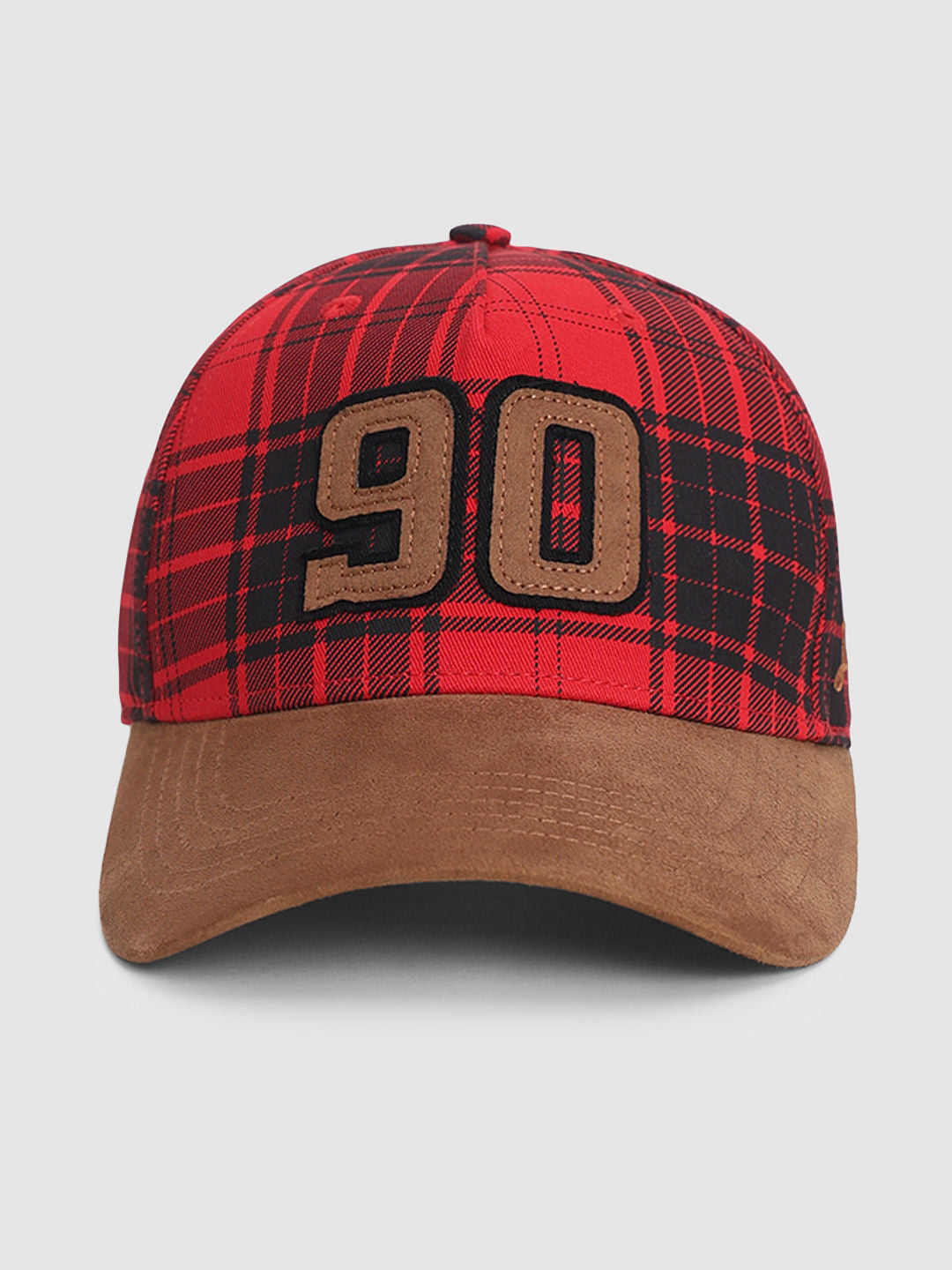 Red Varsity Suede Baseball Cap