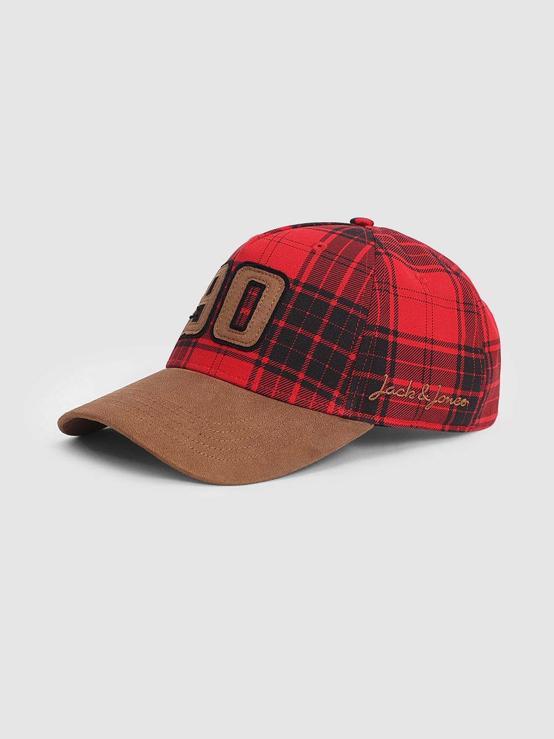 Red Varsity Suede Baseball Cap