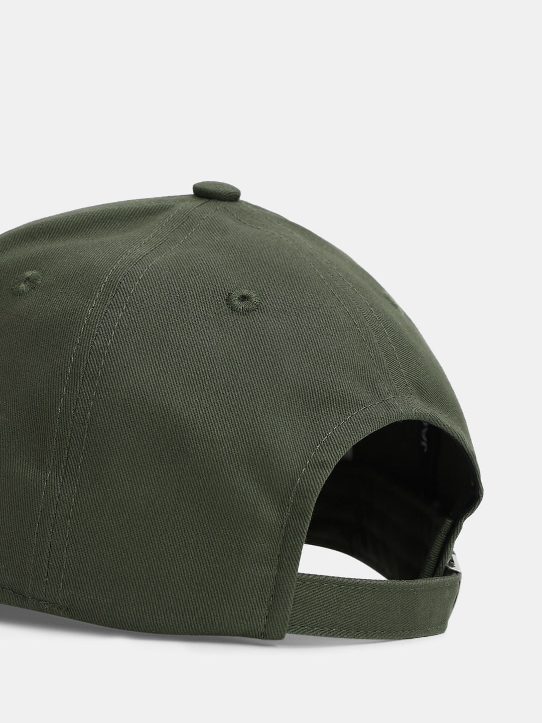 Green Colourblocked Cotton Cap