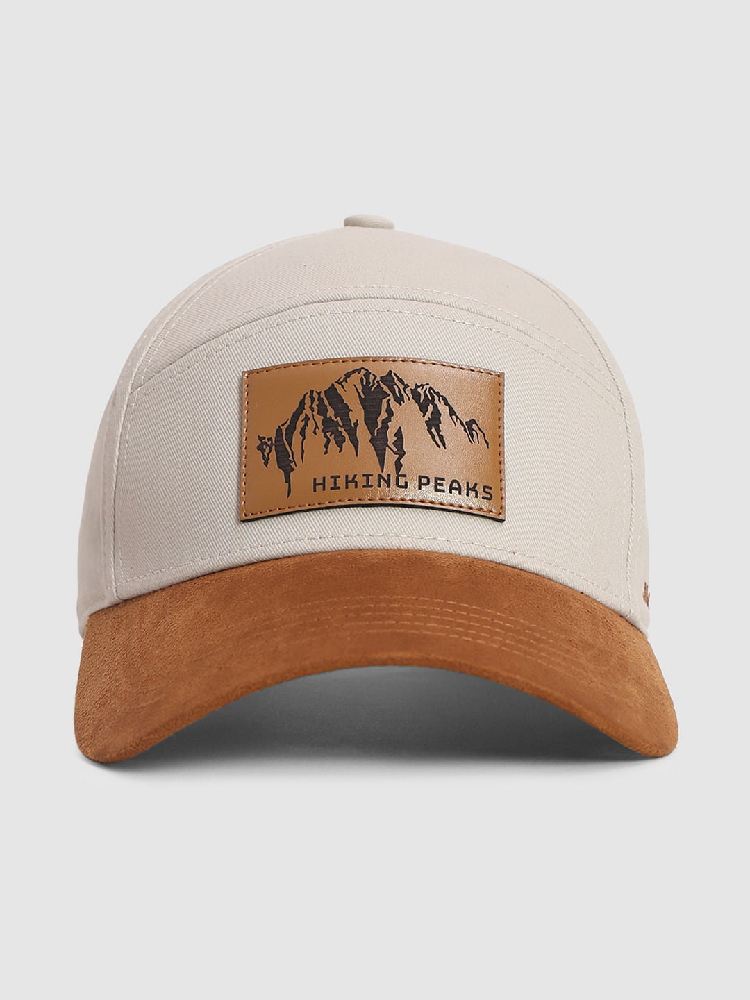 Beige Suede Baseball Cap - ONE
