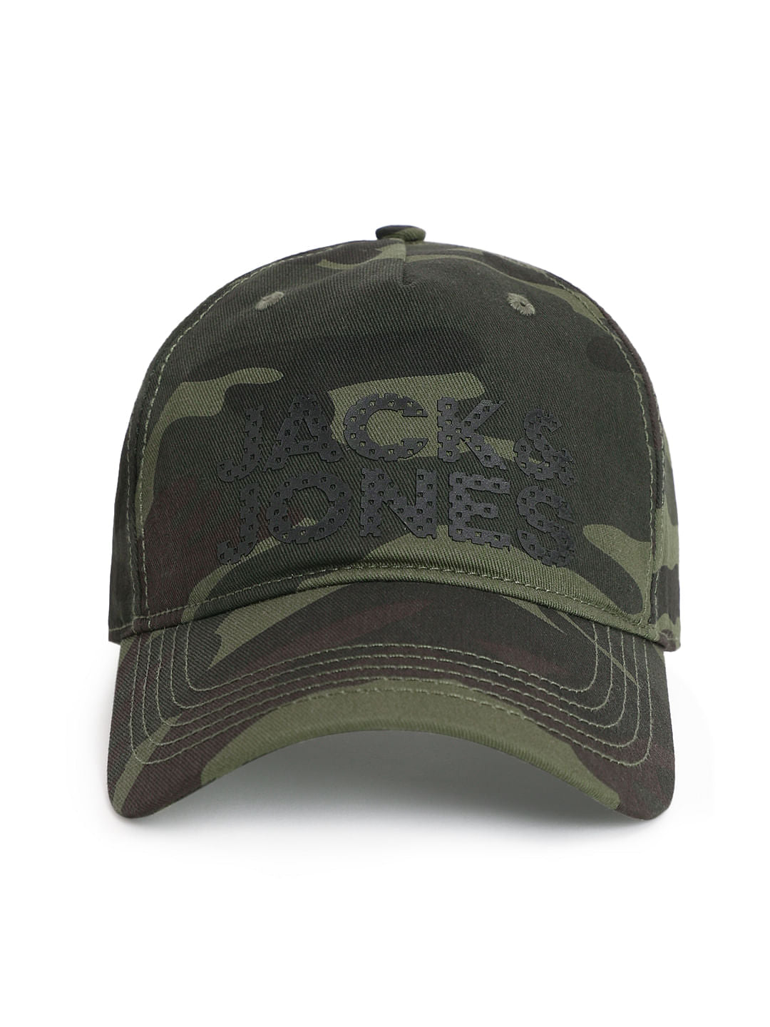Olive Camo Print Baseball Cap