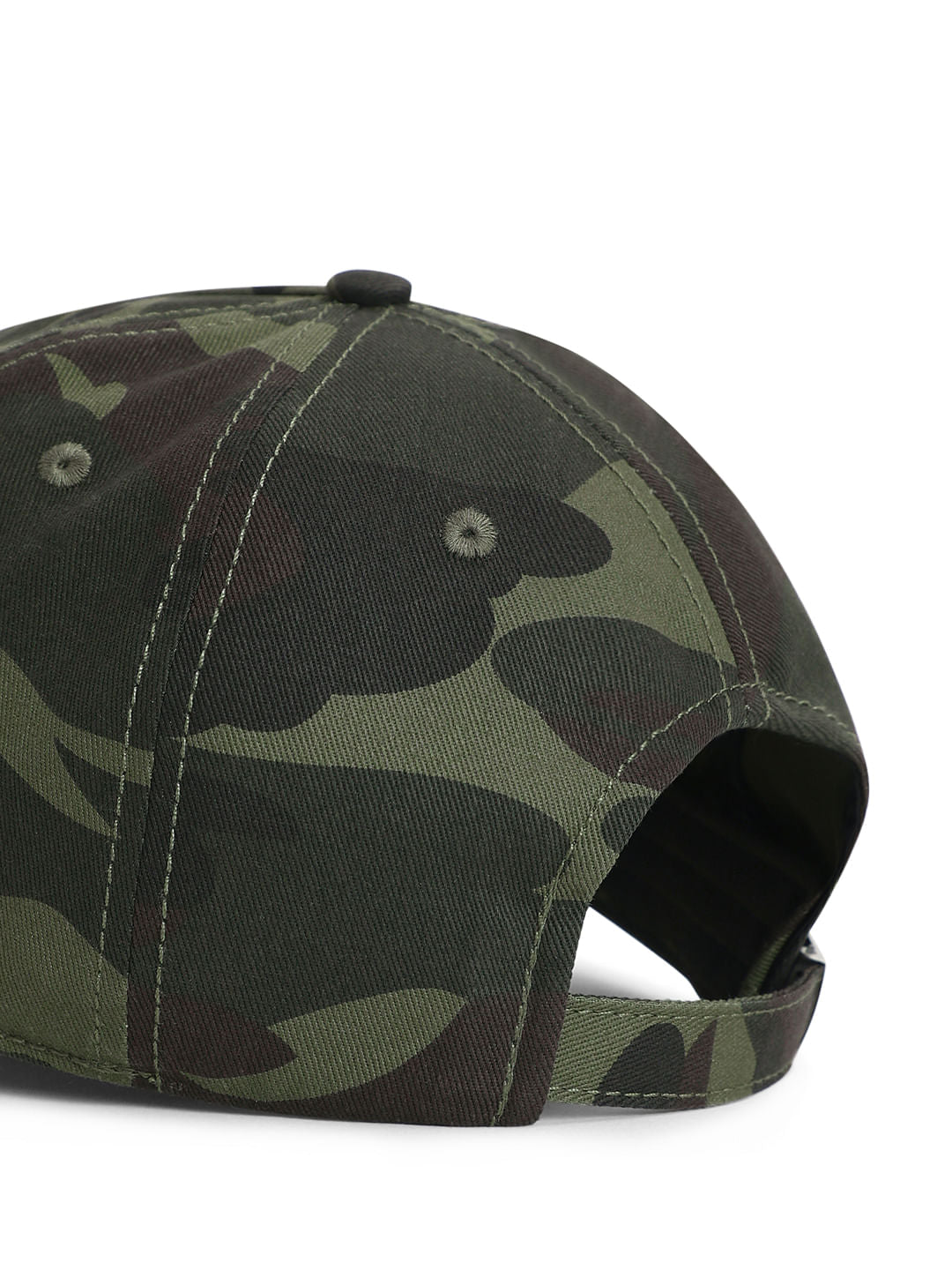 Olive Camo Print Baseball Cap