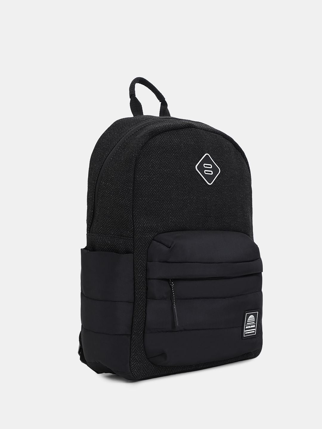 Dark Grey Herringbone Backpack