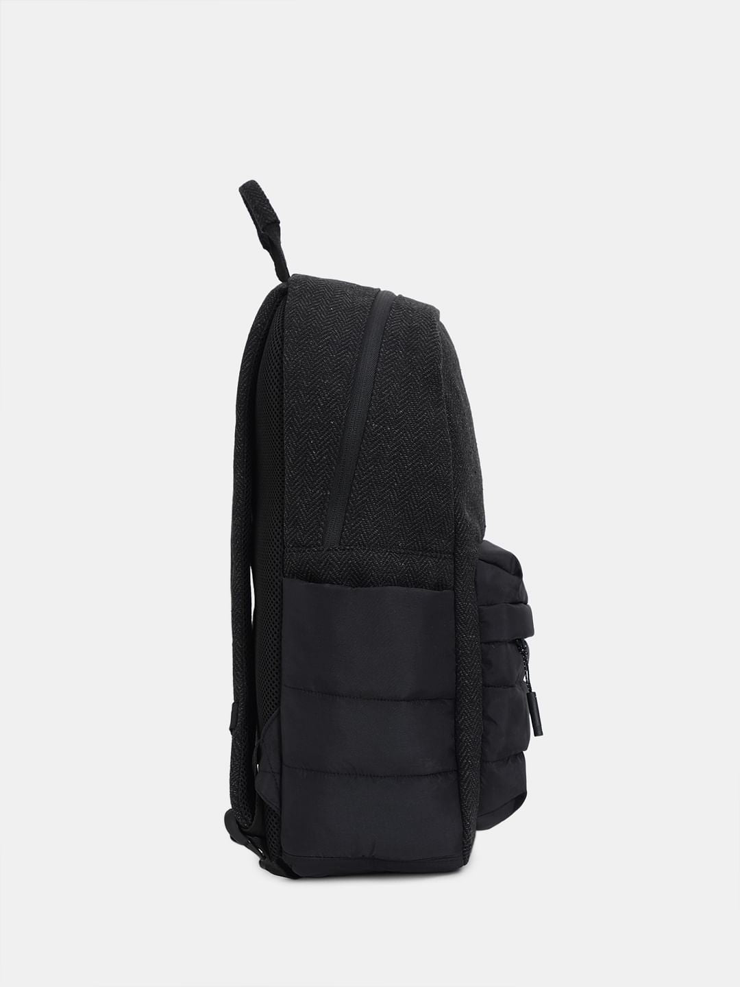 Dark Grey Herringbone Backpack