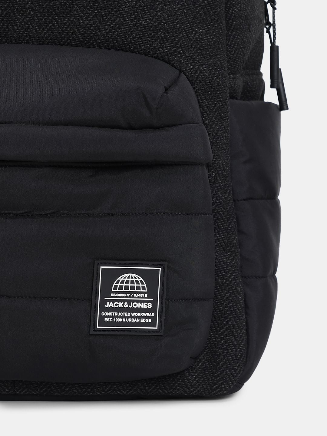 Dark Grey Herringbone Backpack