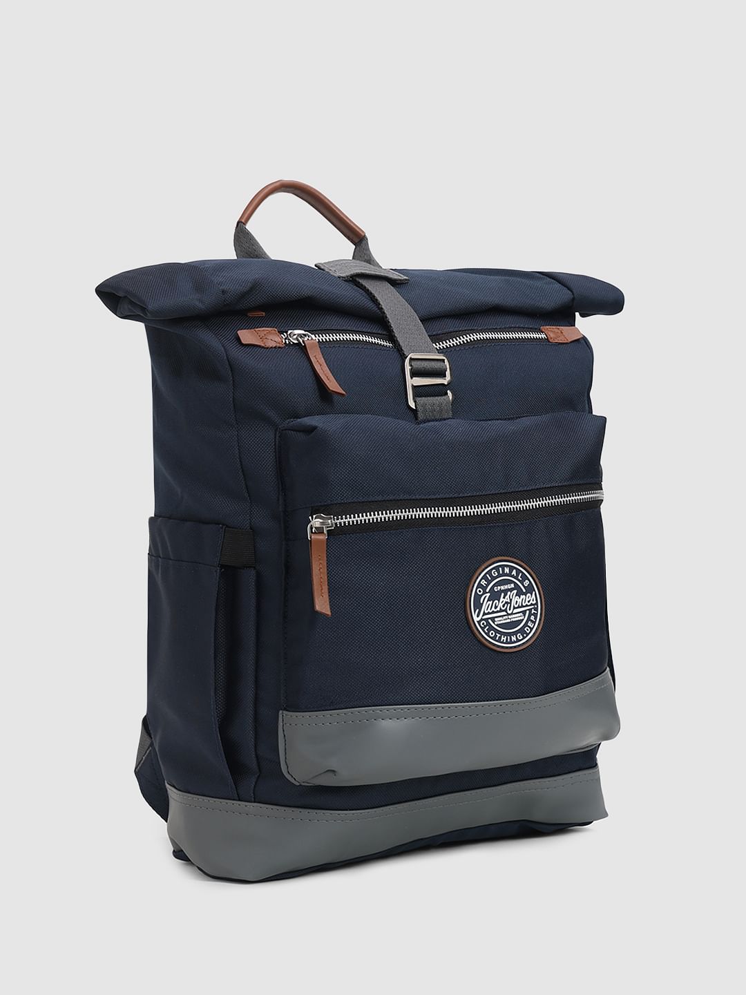 Navy Blue Roll Top Backpack