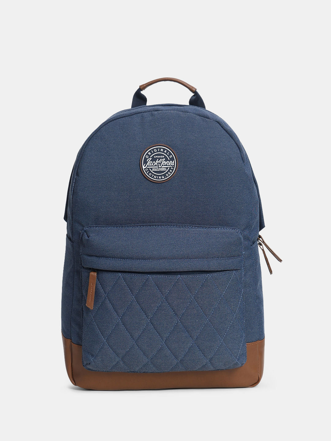 Blue Faded Denim Backpack - ONE