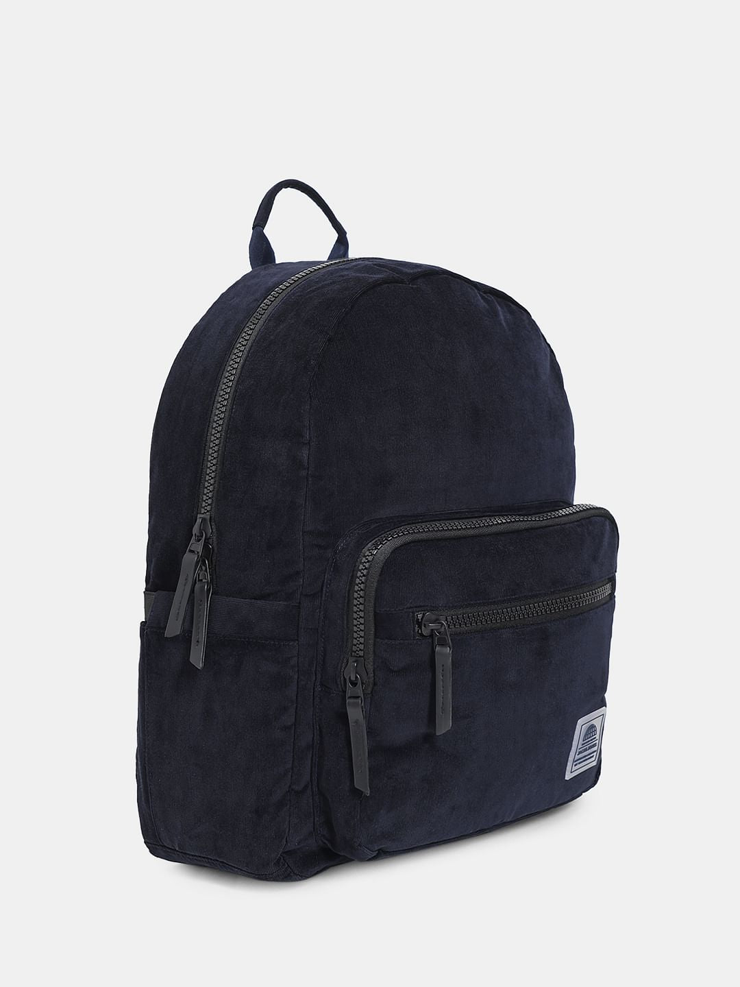 Navy Blue Corduroy Backpack