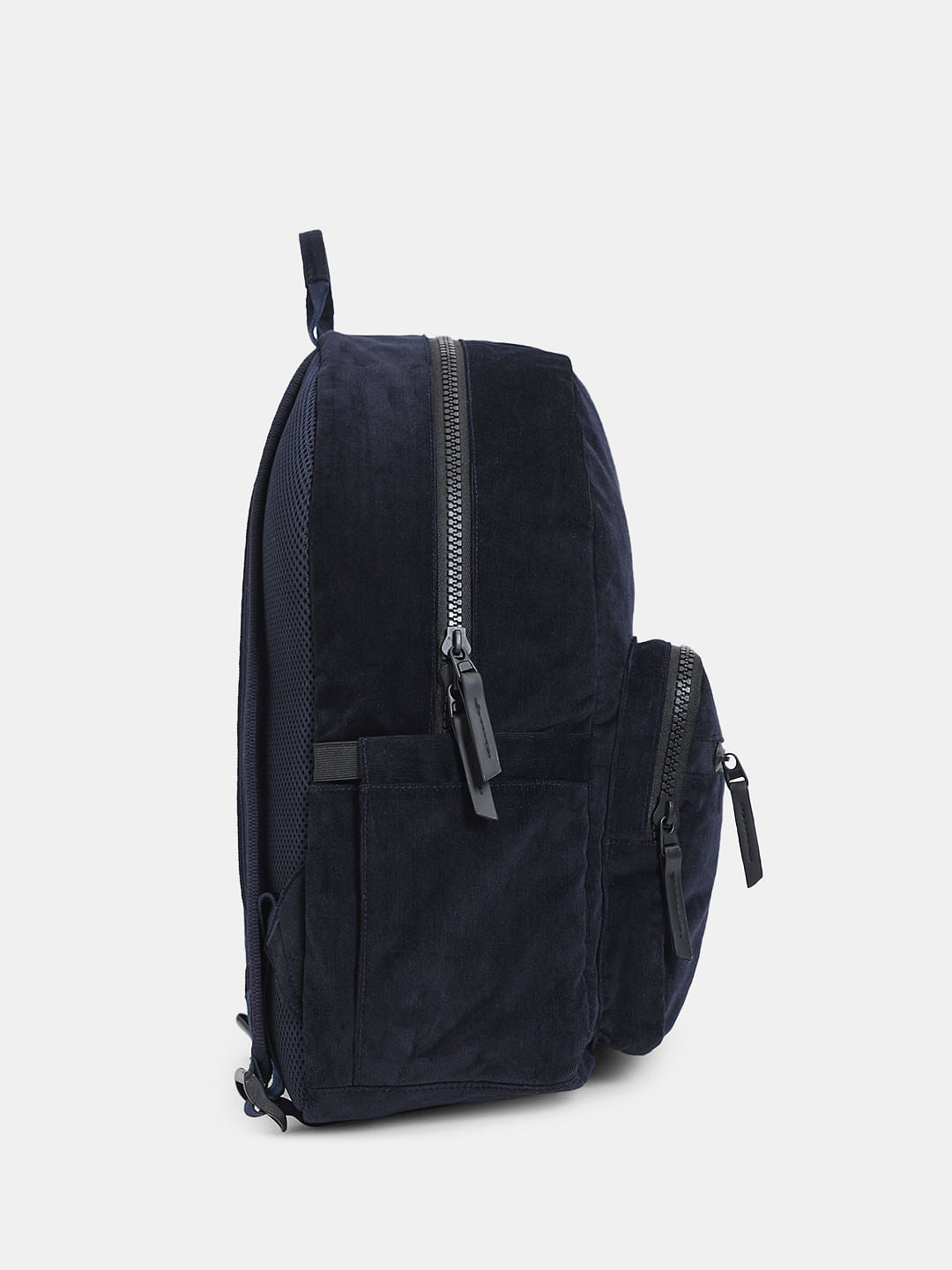 Navy Blue Corduroy Backpack