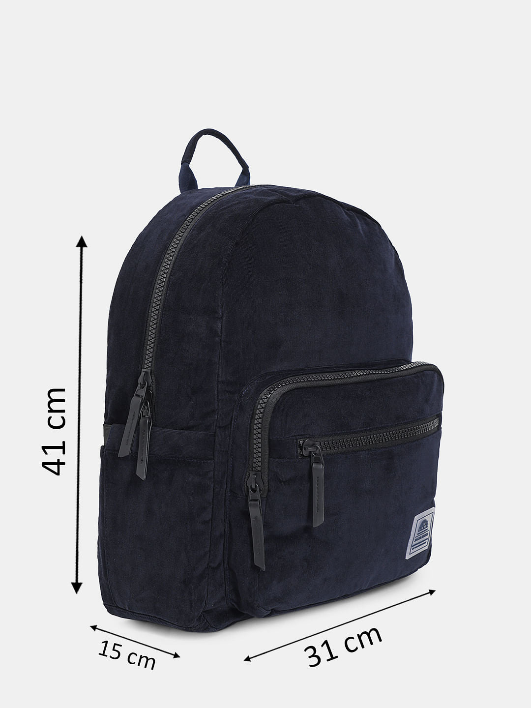 Navy Blue Corduroy Backpack