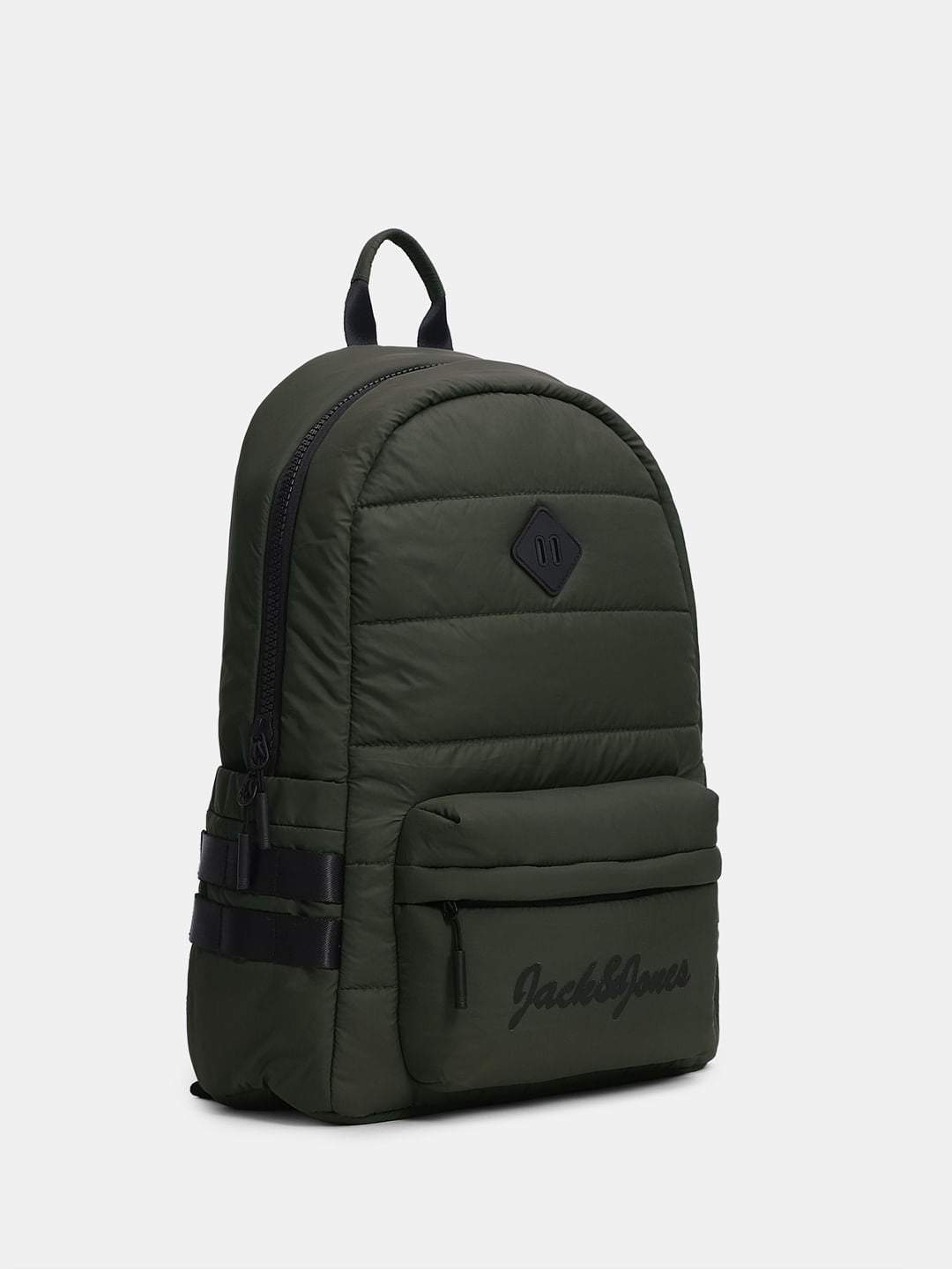 Olive Green Quilted Backpack