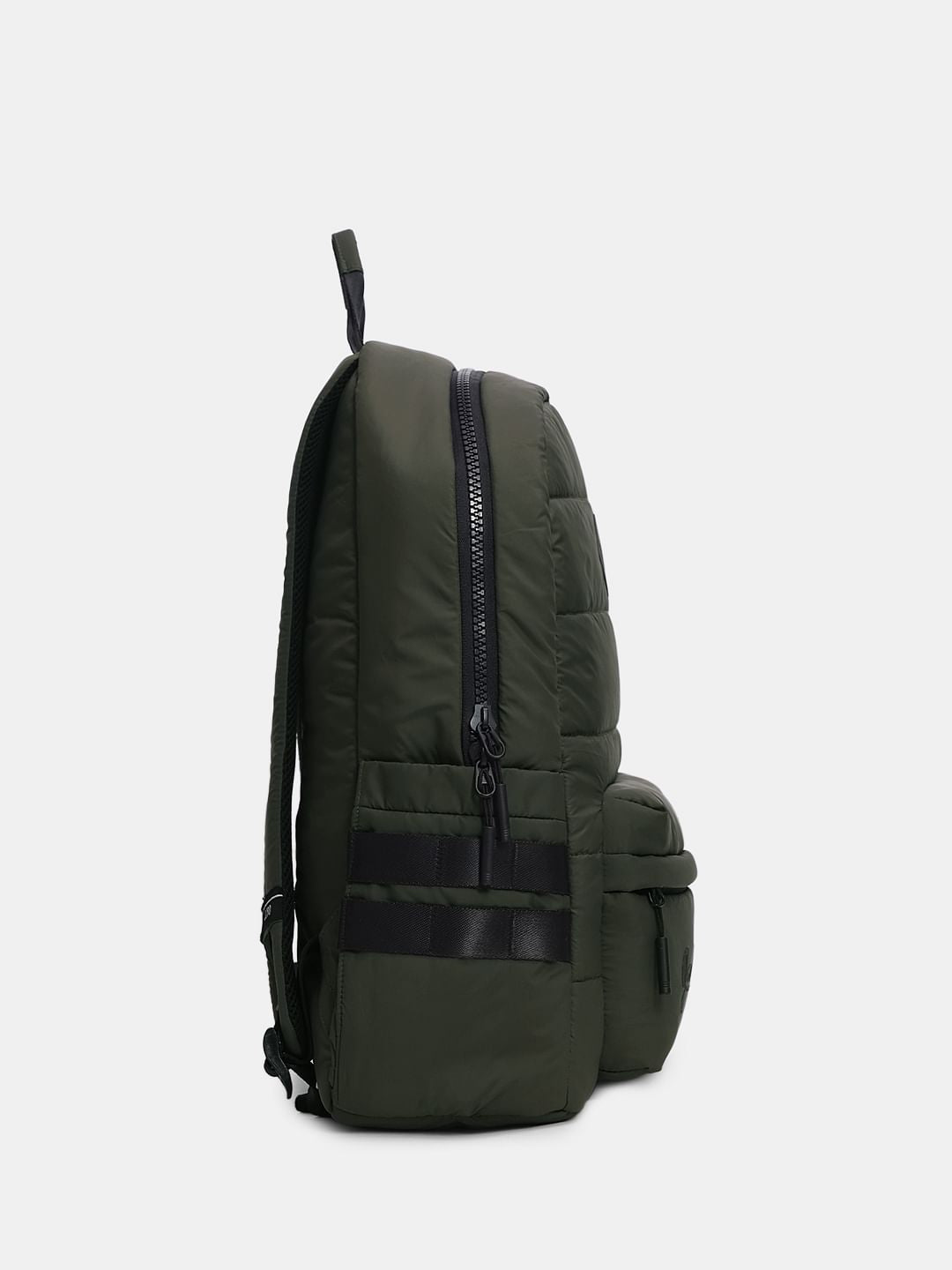 Olive Green Quilted Backpack