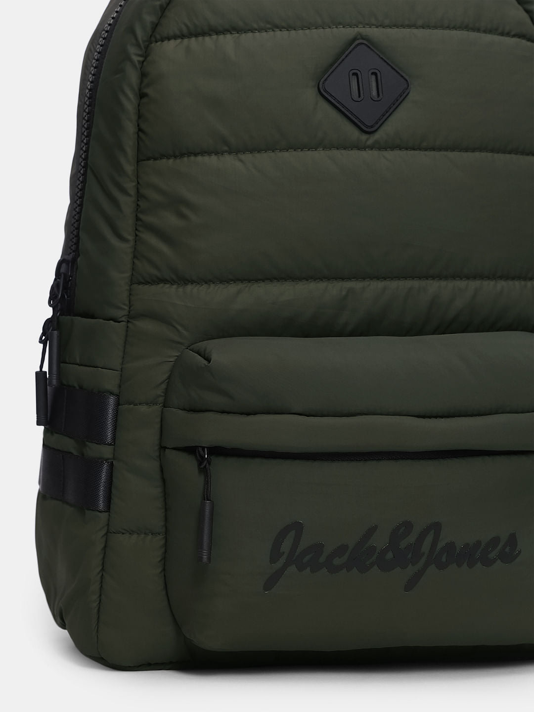 Olive Green Quilted Backpack