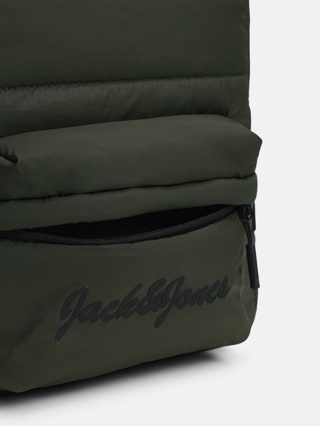 Olive Green Quilted Backpack