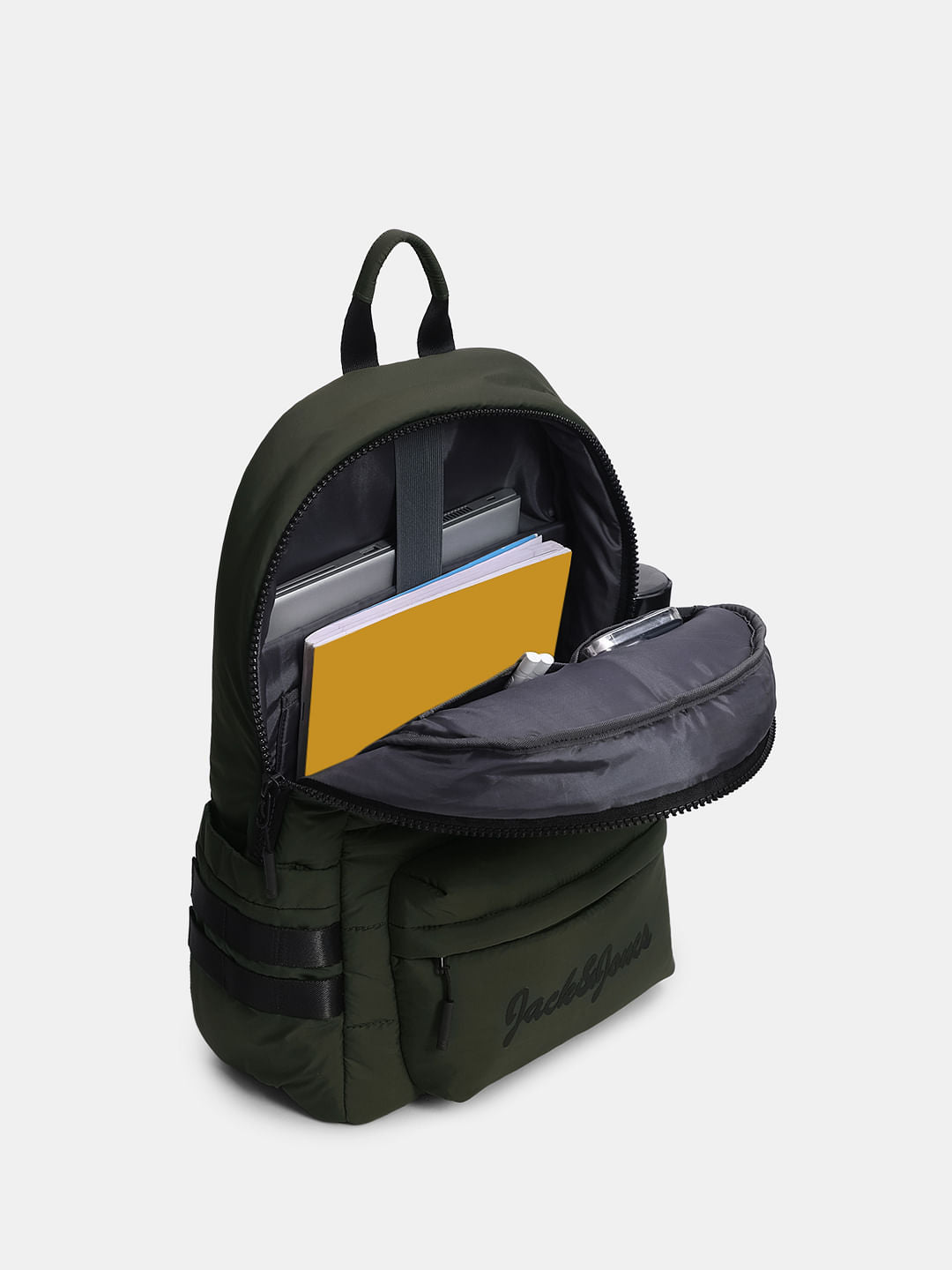 Olive Green Quilted Backpack