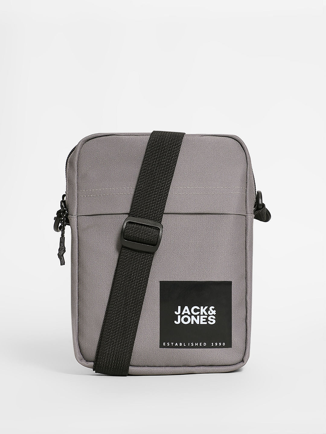 Grey Logo Print Small Sling Bag - ONE