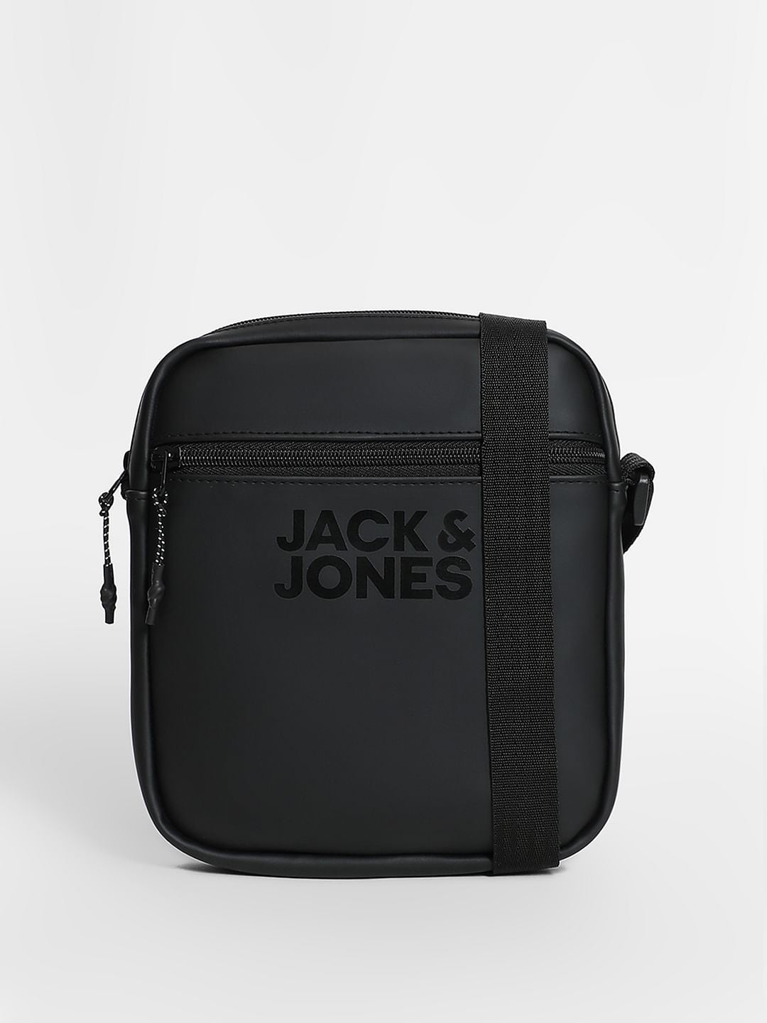Black Logo Print Sling Bag - ONE