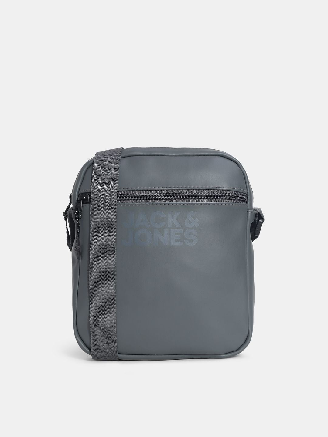 Grey Logo Print Sling Bag - ONE