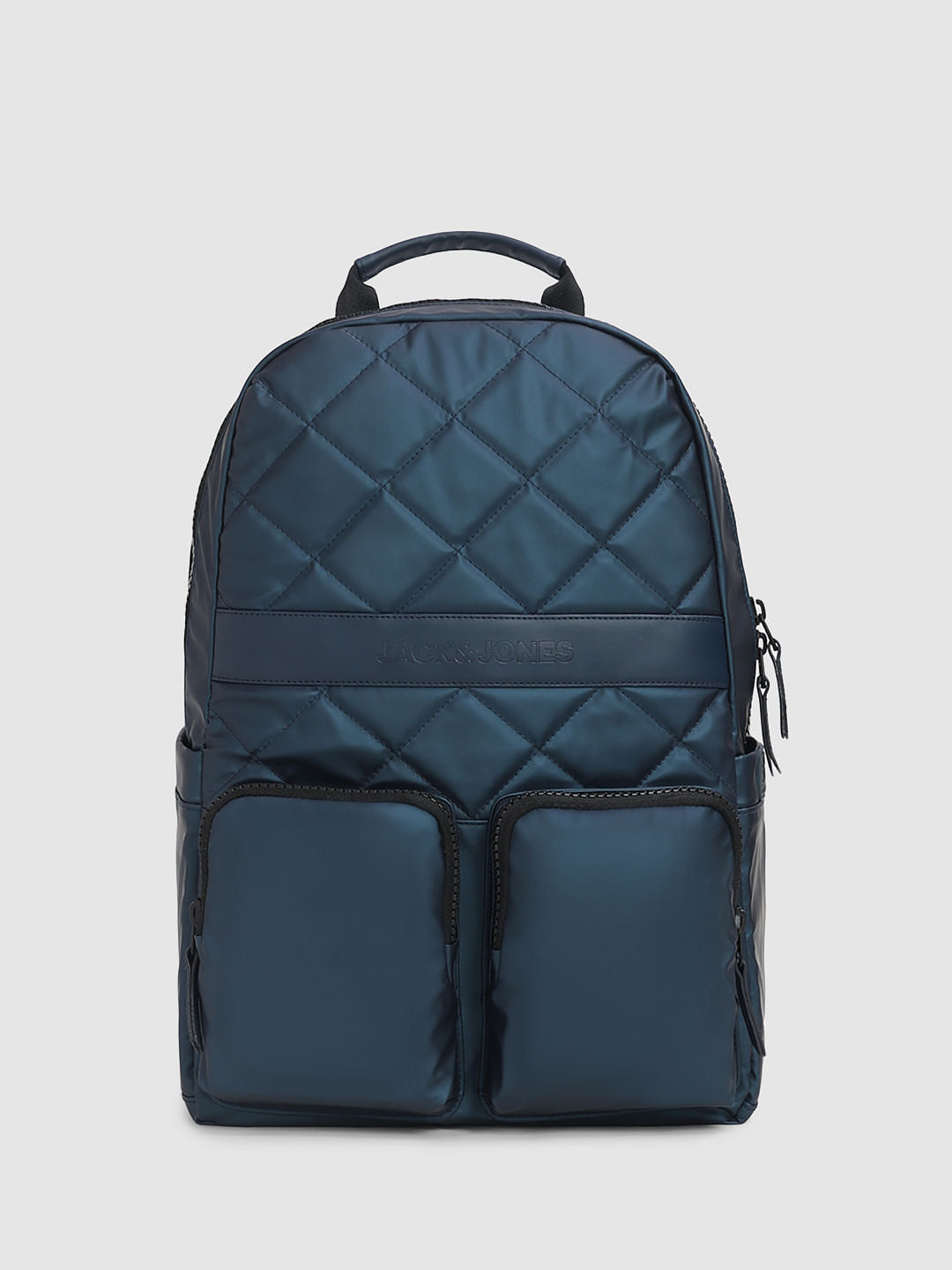 Navy Blue Premium Quilted Backpack