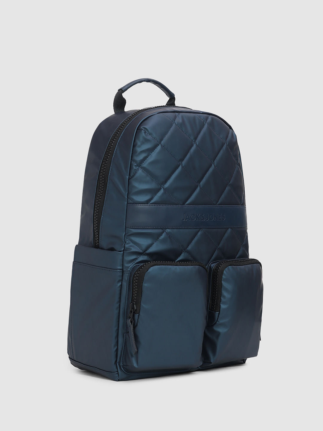 Navy Blue Premium Quilted Backpack