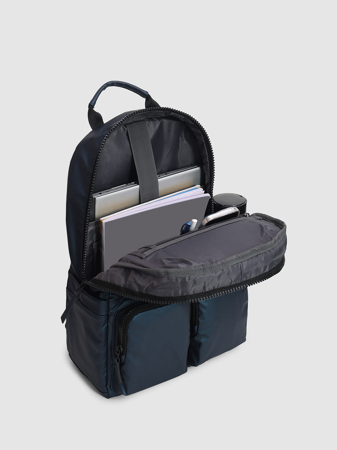 Navy Blue Premium Quilted Backpack