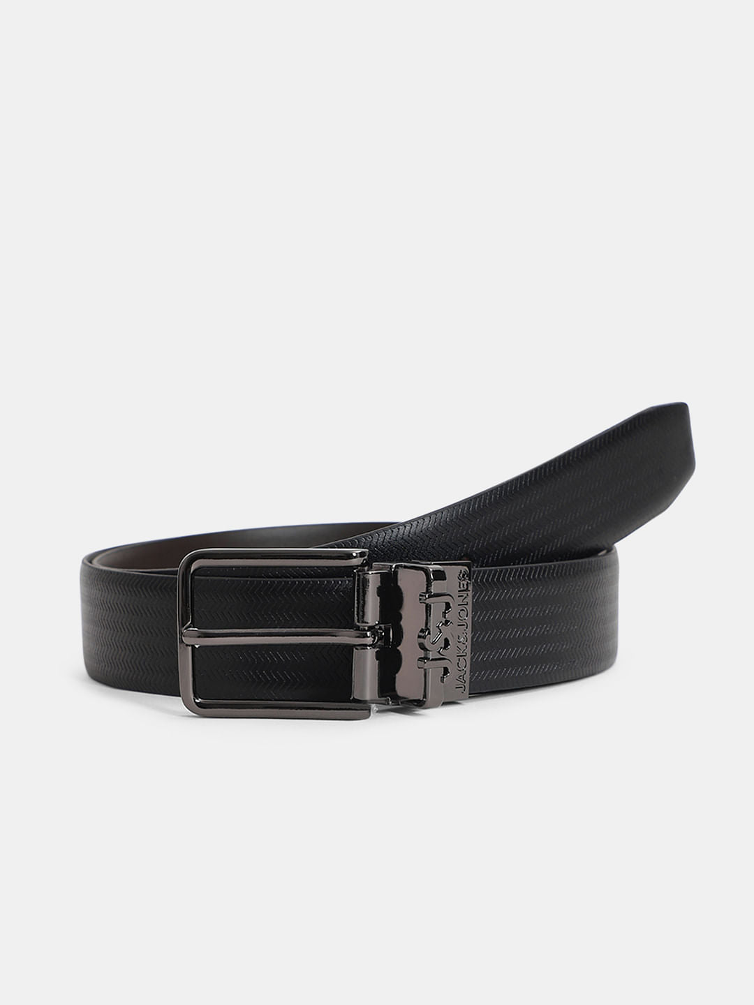 Black Premium Reversible Leather Belt - 32