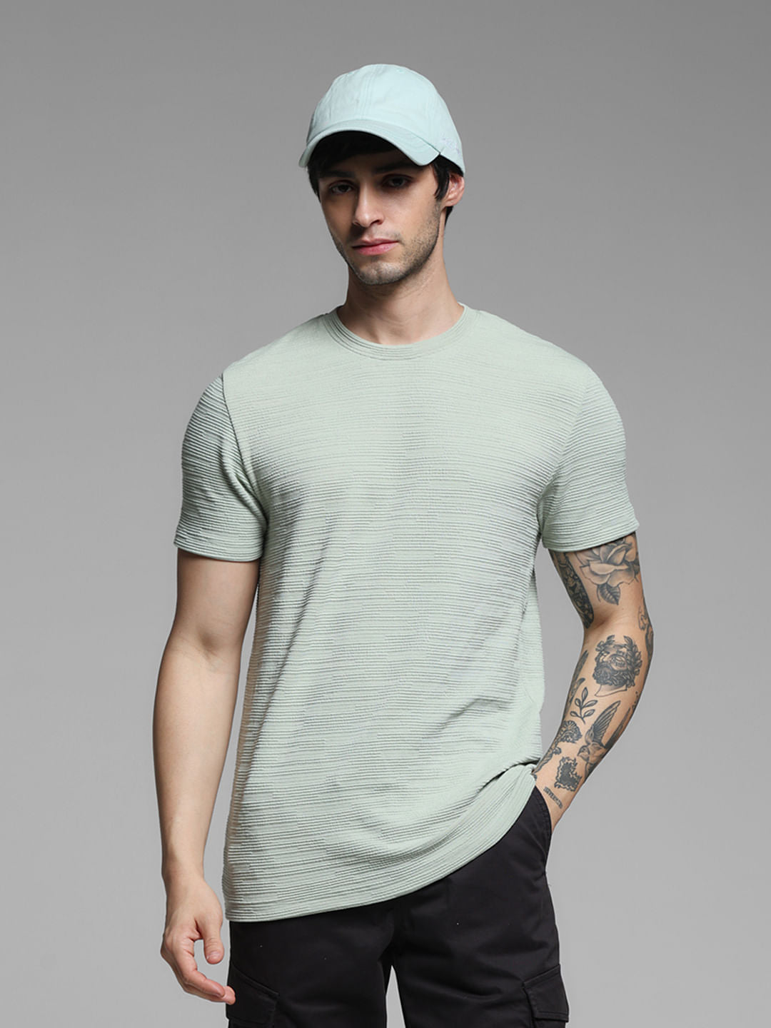 MINT CREW NECK T-SHIRT - S