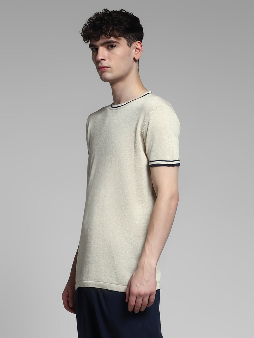 Crew Neck Knitted Pullover