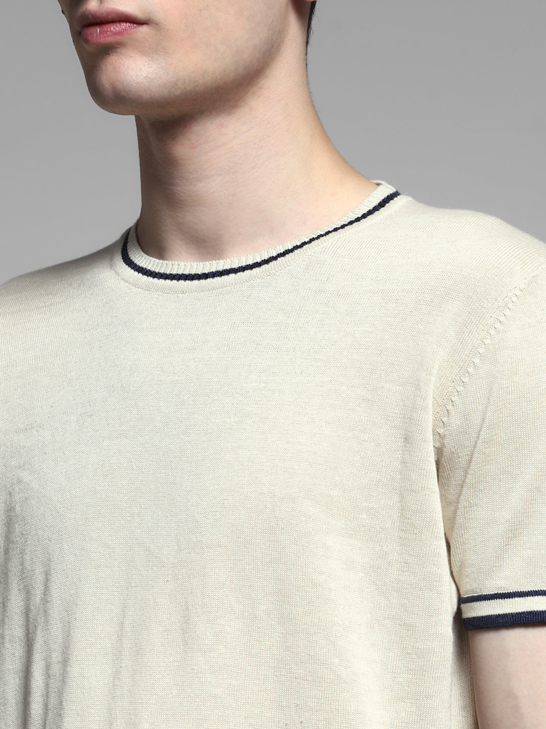 Crew Neck Knitted Pullover