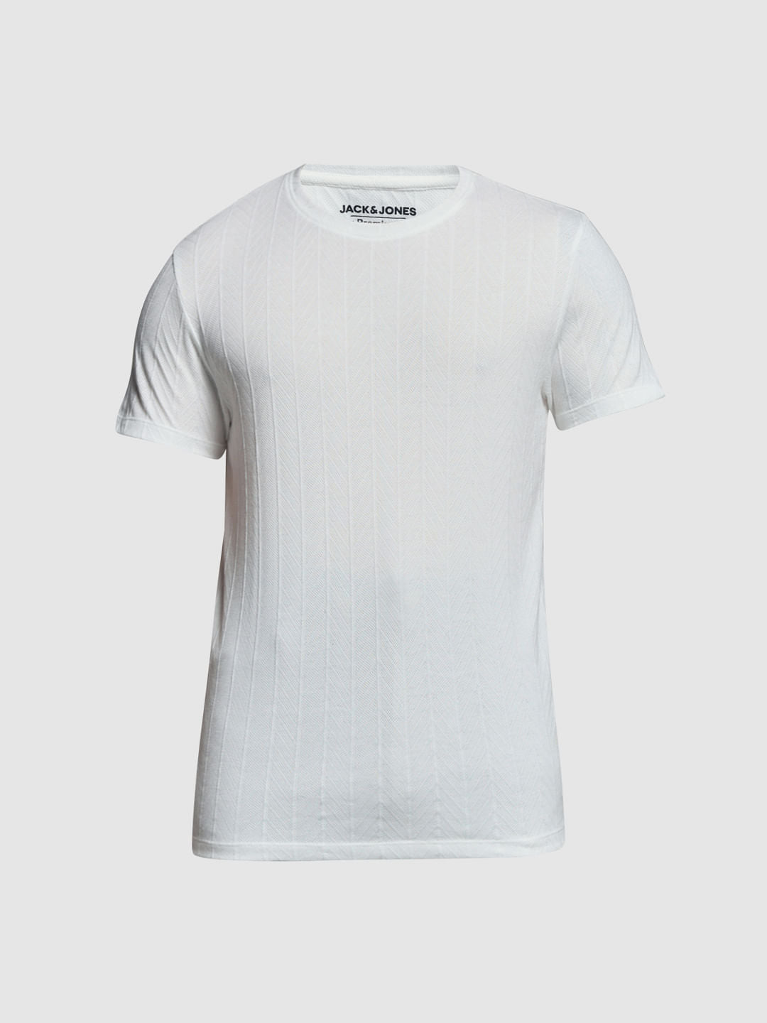 WHITE CREW NECK T-SHIRT