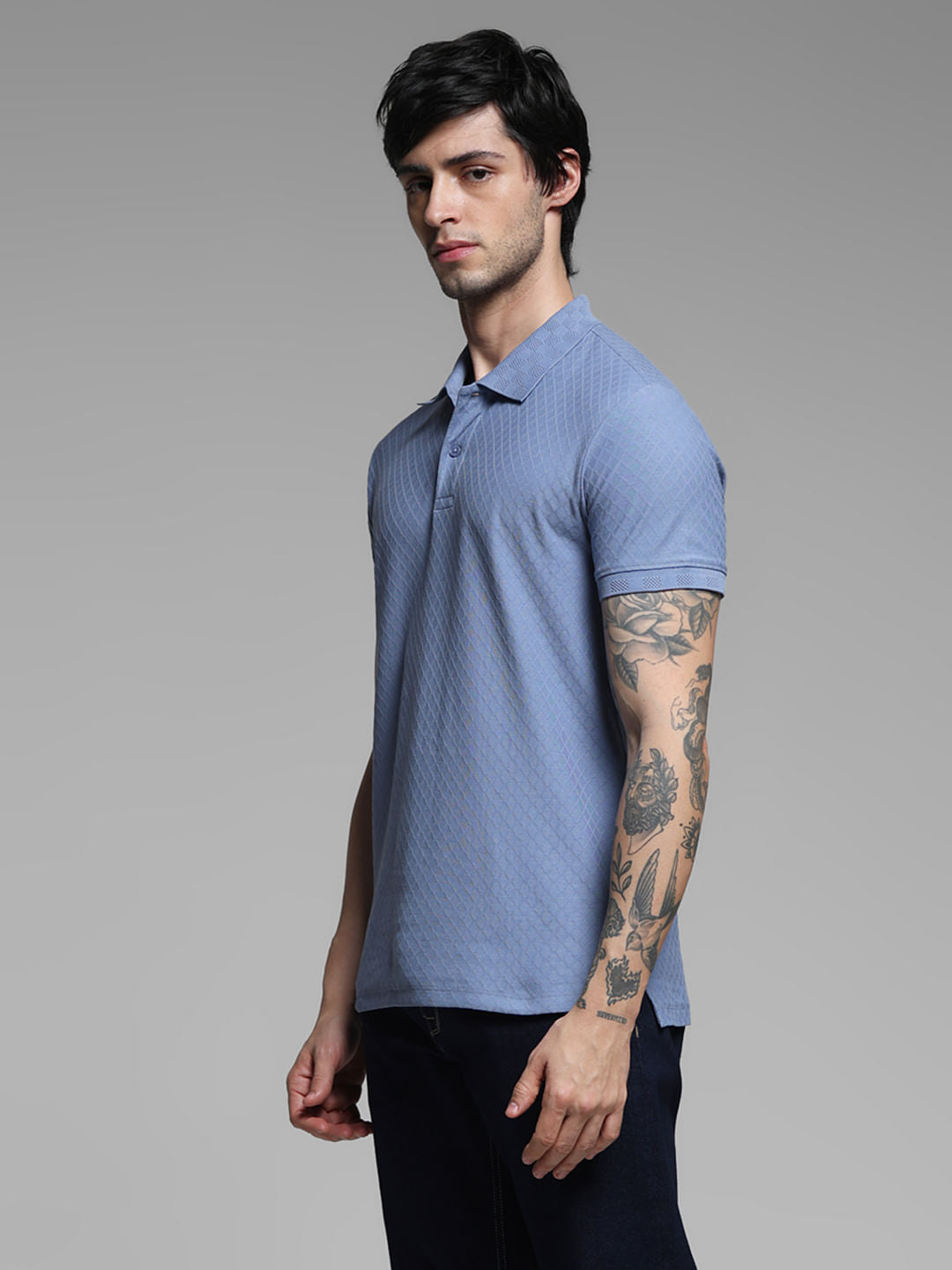 BLUE COTTON POLO