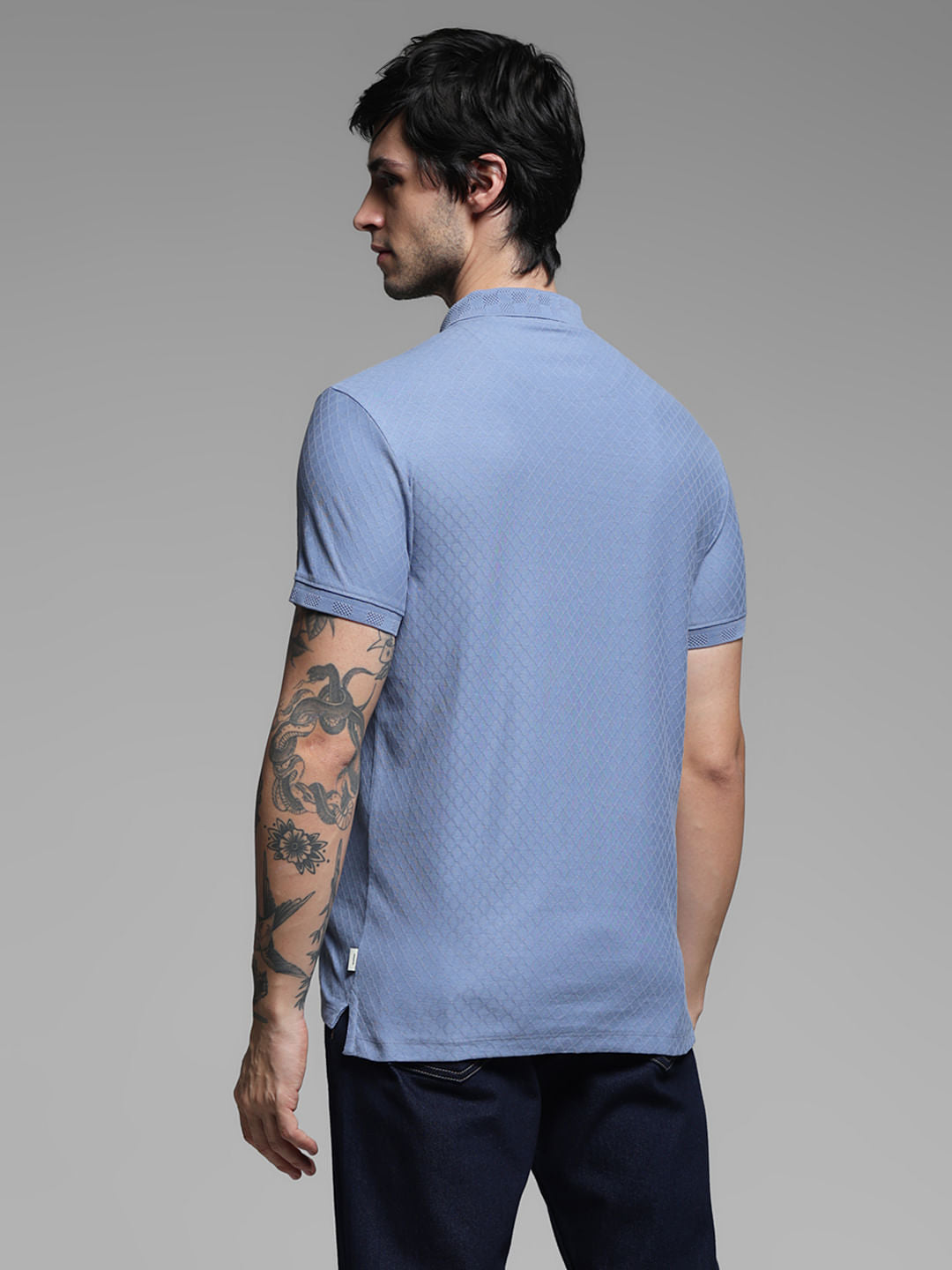 BLUE COTTON POLO
